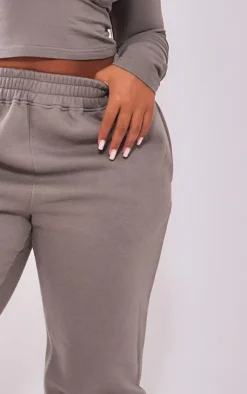 Sale PrettyLittleThing Shape High Waisted Cuffed Sweatpants Charcoal