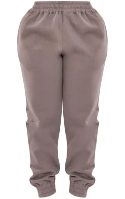 Sale PrettyLittleThing Shape High Waisted Cuffed Sweatpants Charcoal