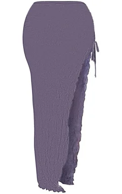 PrettyLittleThing Shape Textured Jersey Maxi Skirt Charcoal
