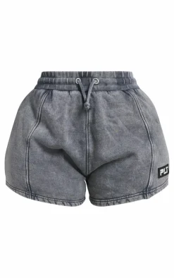 Clearance PrettyLittleThing Shape Washed Pocket Detail Shorts Charcoal