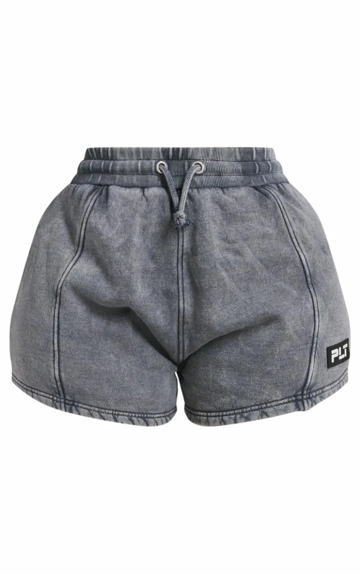 Clearance PrettyLittleThing Shape Washed Pocket Detail Shorts Charcoal