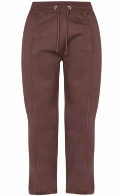 Shape Chocolate Binded High Waist Wide Leg Sweatpants