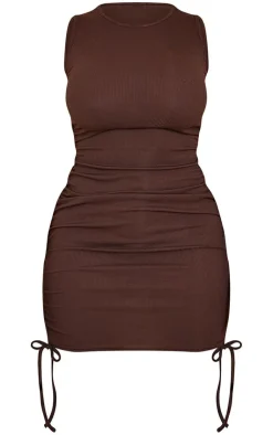 Shape Rib Ruched Side Sleeveless Bodycon Dress-PrettyLittleThing Best