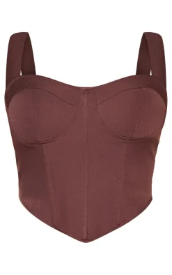 PrettyLittleThing Corsets*Shape Woven Corset Crop Top