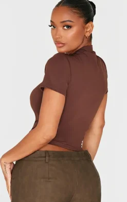 PrettyLittleThing T-Shirts*Shape Chocolate Sculpt Long Line T-shirt