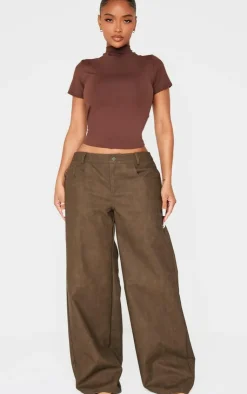 PrettyLittleThing T-Shirts*Shape Chocolate Sculpt Long Line T-shirt
