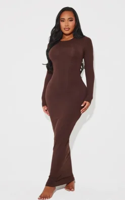 Shape Sculpted Long Sleeve Maxi Bodycon Dress-PrettyLittleThing Best