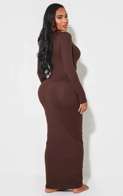 Shape Sculpted Long Sleeve Maxi Bodycon Dress-PrettyLittleThing Best