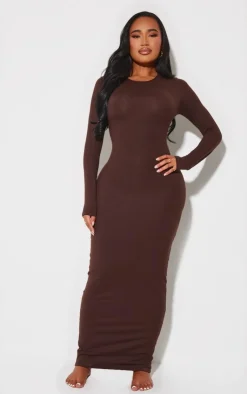 Shape Sculpted Long Sleeve Maxi Bodycon Dress-PrettyLittleThing Best