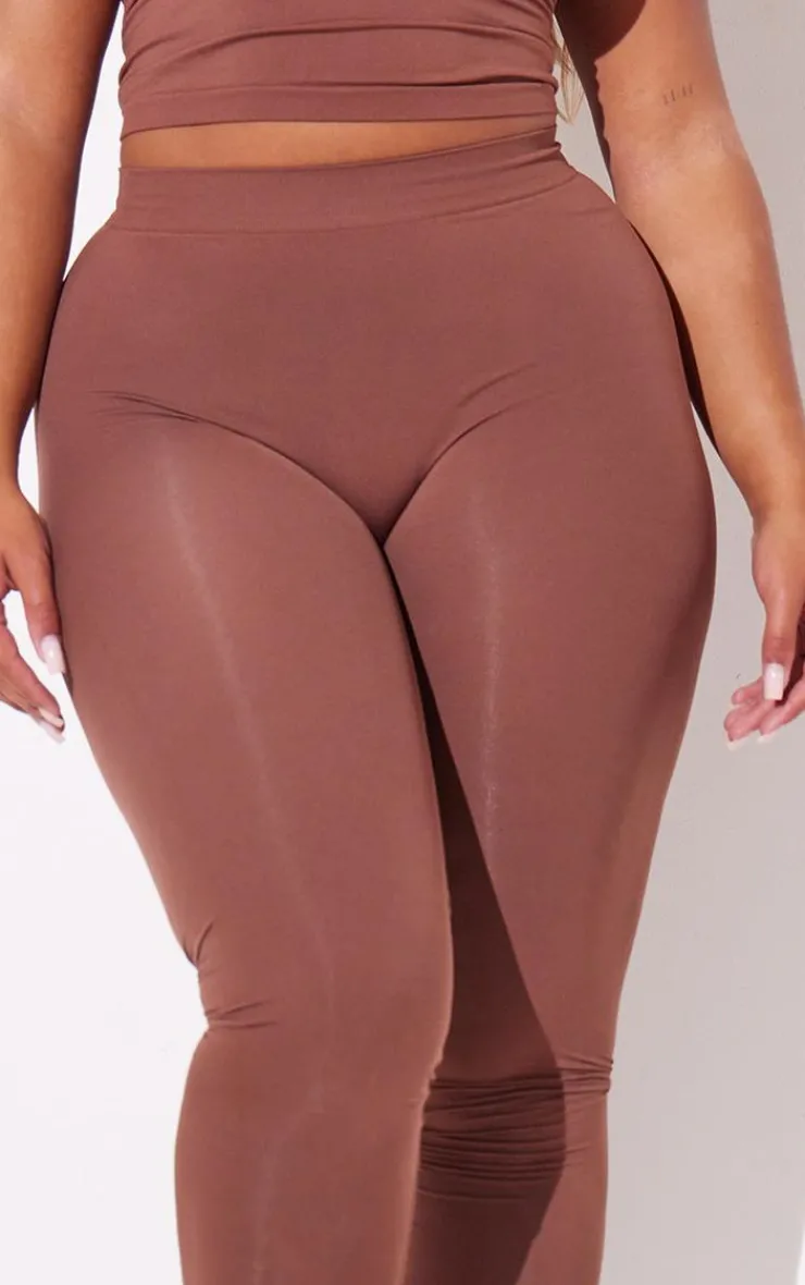 Clearance PrettyLittleThing Shape Stretch Seamless Legging Chocolate