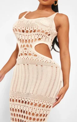 Shape Knit Cut Out Maxi Dress-PrettyLittleThing Hot