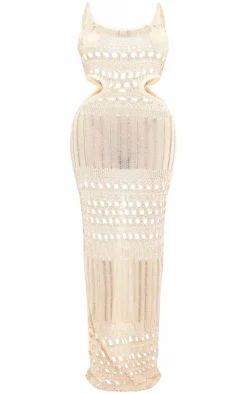 Shape Knit Cut Out Maxi Dress-PrettyLittleThing Hot