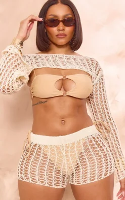 PrettyLittleThing Knitted Two Piece Sets*Shape Knit High Waist Hot Pants