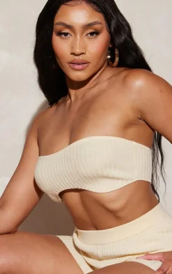PrettyLittleThing Knitted Tops*Shape Knit Minimal Bandeau