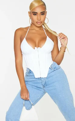 PrettyLittleThing Corsets*Shape Panel Detail Zip Front Corset