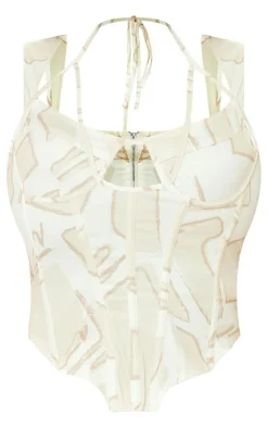 PrettyLittleThing Corsets*Shape Printed Cup Detail Corset
