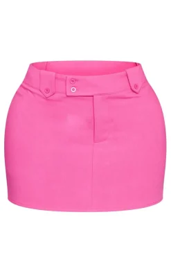 Best PrettyLittleThing Shape Woven Micro Mini Skirt Fuchsia