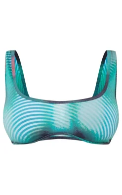 Outlet PrettyLittleThing Shape Body Print Bralet Green