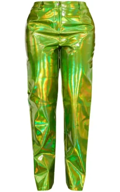 Shape Green Metallic Straight Leg Pants