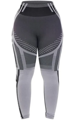 Outlet PrettyLittleThing Shape Contrast High Waist Leggings Grey