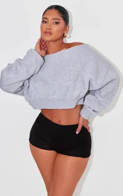 PrettyLittleThing Gym Wear*Shape Sweat Slouch Crop Sweatshirt