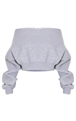 PrettyLittleThing Gym Wear*Shape Sweat Slouch Crop Sweatshirt