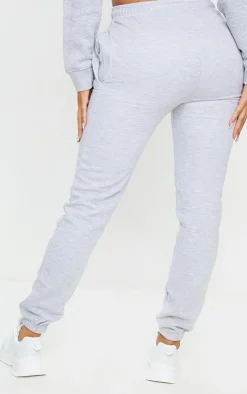 Online PrettyLittleThing Shape Panel Detail High Waist Sweatpants Grey