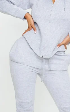 Online PrettyLittleThing Shape Panel Detail High Waist Sweatpants Grey