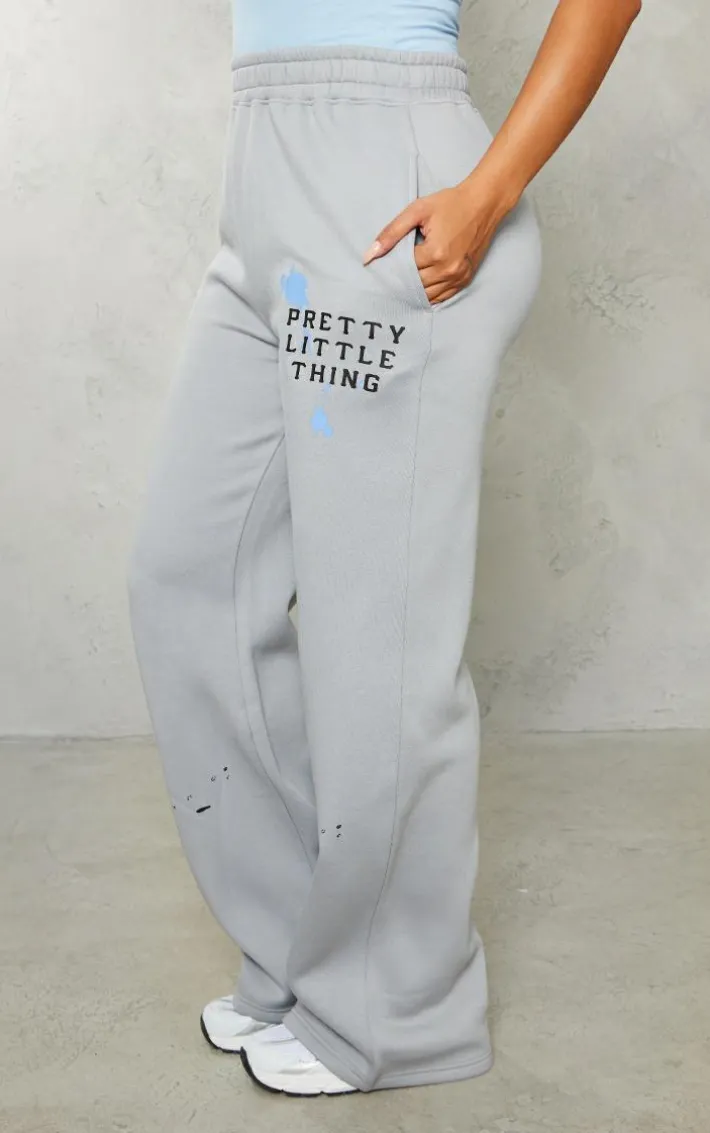 Shape Grey Printed Straight Leg Sweatpants