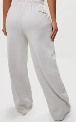 Discount PrettyLittleThing Shape Sweat High Waist Wide Leg Sweatpants Grey