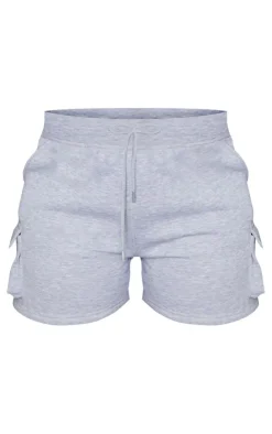 Clearance PrettyLittleThing Shape Sweat Pocket Detail Shorts Grey