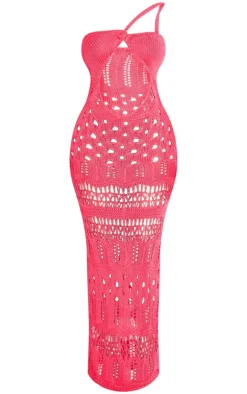 Shape Knit Asymmetric Cut Out Maxi Dress-PrettyLittleThing Outlet