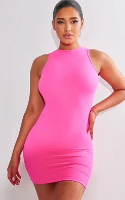 Shape Sculpted Open Back Bodycon Dress-PrettyLittleThing