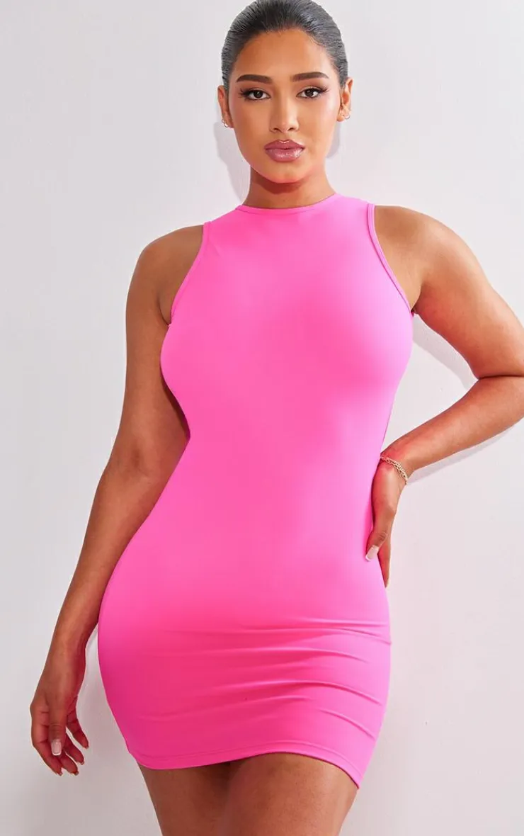 Shape Sculpted Open Back Bodycon Dress-PrettyLittleThing