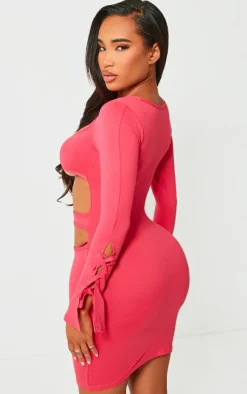 Shape Sculpted Square Neck Cut Out Mini Dress-PrettyLittleThing Hot