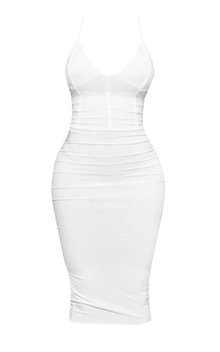 Shape Slinky Panelled Midi Dress-PrettyLittleThing Outlet