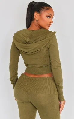 PrettyLittleThing Knitted Tops*Shape Knit Zip Through Jacket