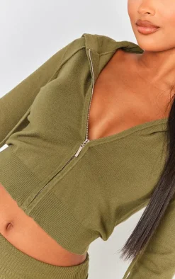 PrettyLittleThing Knitted Tops*Shape Knit Zip Through Jacket