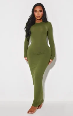 Shape Sculpted Long Sleeve Maxi Bodycon Dress-PrettyLittleThing