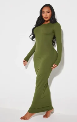 Shape Sculpted Long Sleeve Maxi Bodycon Dress-PrettyLittleThing
