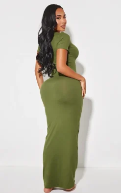 PrettyLittleThing Snatched*Shape Sculpted Short Sleeve Maxi Dress