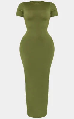 PrettyLittleThing Snatched*Shape Sculpted Short Sleeve Maxi Dress