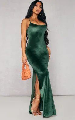 Shape Velvet Strappy Midaxi Dress-PrettyLittleThing Sale