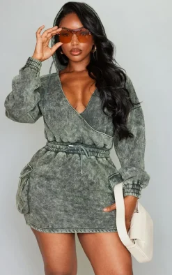 Shape Washed Oversized Hoodie Sweat Dress-PrettyLittleThing Discount