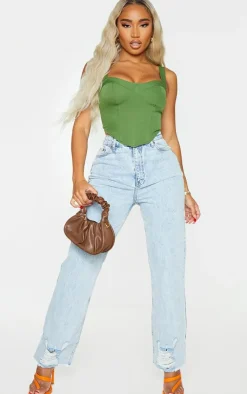 PrettyLittleThing Corsets*Shape Woven Corset Crop Top