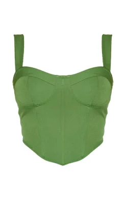 PrettyLittleThing Corsets*Shape Woven Corset Crop Top