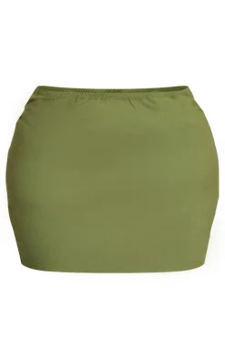 Best PrettyLittleThing Shape Woven Mini Skirt Khaki