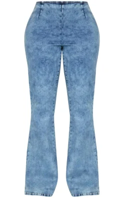 Shape Denim Lace Up Back Flare Jeans-PrettyLittleThing New