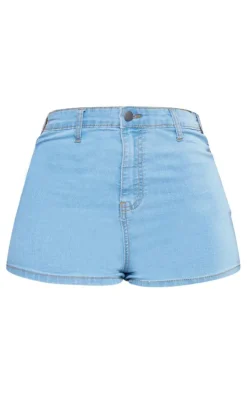Shape Light Blue Wash Disco Denim Shorts