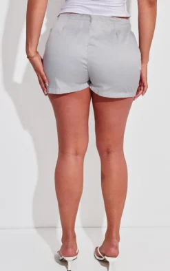 Shape Lace Up Front Twill Shorts-PrettyLittleThing Clearance